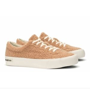 SeaVees, Gallery Faux Shearling Sneaker, (Blonde) Tan,‎ Size 6